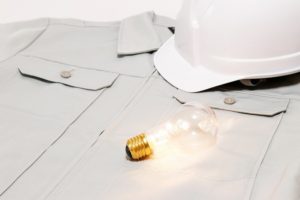 作業服とヘルメット